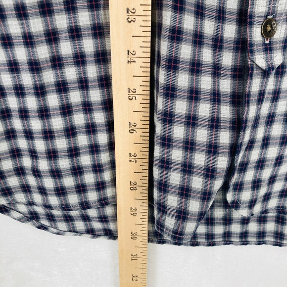 Rag & Bone Button Up Shirt Mens Medium Gray Plaid Long Sleeve Tailored Workwear - Picture 10 of 15